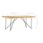 Esstisch aus massivem Mangoholz, 180 x 90 x 76 cm von vidaXL, Küchen- und Esstische - Ref: Foro24-282880, Preis: 263,44 €, Ra...