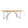 Solid mango wood dining table 180x90x76 cm by vidaXL, Kitchen and dining tables - Ref: Foro24-282880, Price: 263,44 €, Discou...