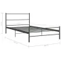 Gray metal bed frame 100x200 cm by vidaXL, Beds and slatted bases - Ref: Foro24-284685, Price: 77,20 €, Discount: %