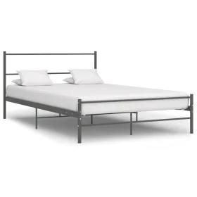 Graues Metallbettgestell 120x200 cm von vidaXL, Betten und Lattenroste - Ref: Foro24-284686, Preis: 89,12 €, Rabatt: %