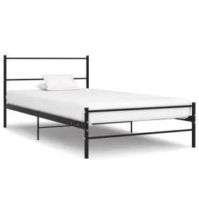 Schwarzer Metallbettrahmen 100x200 cm von vidaXL, Betten und Lattenroste - Ref: Foro24-284689, Preis: 86,12 €, Rabatt: %