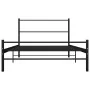 Black metal bed frame 100x200 cm by vidaXL, Beds and slatted bases - Ref: Foro24-284689, Price: 86,12 €, Discount: %