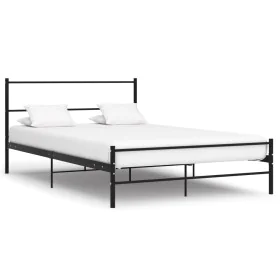 Black metal bed frame 120x200 cm by vidaXL, Beds and slatted bases - Ref: Foro24-284690, Price: 96,10 €, Discount: %