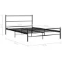 Estructura de cama de metal negro 120x200 cm de vidaXL, Camas y somieres - Ref: Foro24-284690, Precio: 97,62 €, Descuento: %