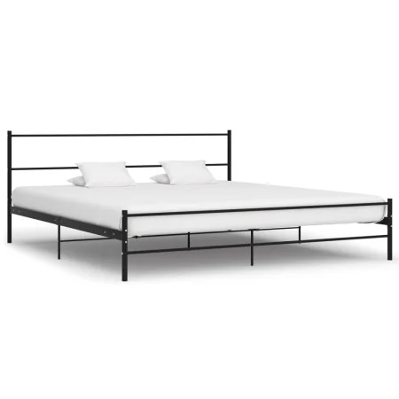 Schwarzer Metallbettrahmen 200x200 cm von vidaXL, Betten und Lattenroste - Ref: Foro24-284691, Preis: 110,01 €, Rabatt: %