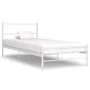 Estructura de cama de metal blanco 100x200 cm de vidaXL, Camas y somieres - Ref: Foro24-284693, Precio: 58,99 €, Descuento: %