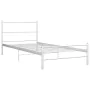 Bettgestell aus weißem Metall, 100 x 200 cm von vidaXL, Betten und Lattenroste - Ref: Foro24-284693, Preis: 59,64 €, Rabatt: %
