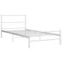 Estructura de cama de metal blanco 100x200 cm de vidaXL, Camas y somieres - Ref: Foro24-284693, Precio: 58,99 €, Descuento: %