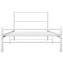Estructura de cama de metal blanco 100x200 cm de vidaXL, Camas y somieres - Ref: Foro24-284693, Precio: 58,99 €, Descuento: %