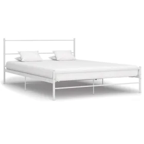 White metal bed frame 120x200 cm by vidaXL, Beds and slatted bases - Ref: Foro24-284694, Price: 89,30 €, Discount: %