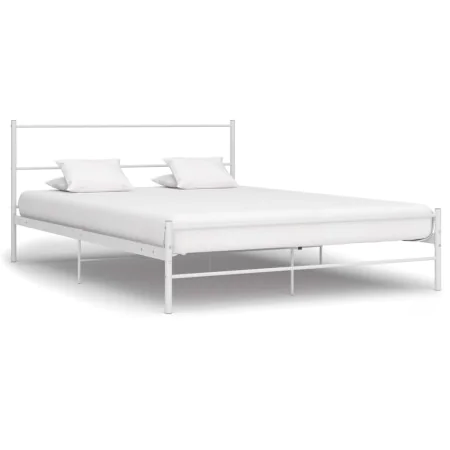 Bettgestell aus weißem Metall, 120 x 200 cm von vidaXL, Betten und Lattenroste - Ref: Foro24-284694, Preis: 89,30 €, Rabatt: %