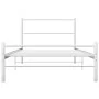 Estructura de cama de metal blanca 90x200 cm de vidaXL, Camas y somieres - Ref: Foro24-284692, Precio: 74,35 €, Descuento: %