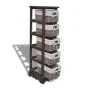 Shelf with 5 brown wooden woven baskets by vidaXL, Lockers and storage cabinets - Ref: Foro24-240801, Price: 118,10 €, Discou...