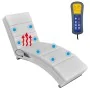 White Faux Leather Reclining Massage Lounger by vidaXL, Electric massage chairs - Ref: Foro24-240969, Price: 264,02 €, Discou...