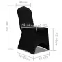 Set of 6 Fitted Chair Covers, Black by vidaXL, Covers - Ref: Foro24-241198, Price: 33,57 €, Discount: %