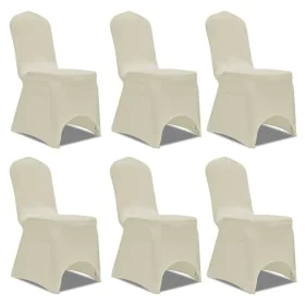 Set de 6 Fundas ajustadas para sillas, color crema de vidaXL, Fundas - Ref: Foro24-241199, Precio: 29,62 €, Descuento: %