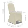 Set of 6 Fitted Chair Covers, Cream by vidaXL, Covers - Ref: Foro24-241199, Price: 29,62 €, Discount: %