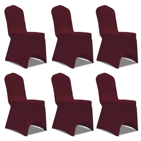 Set mit 6 passenden Stuhlhussen, Burgunderrot von vidaXL, Abdeckungen - Ref: Foro24-241200, Preis: 30,81 €, Rabatt: %