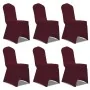 Set de 6 Fundas ajustadas para sillas, color rojo burdeos de vidaXL, Fundas - Ref: Foro24-241200, Precio: 30,81 €, Descuento: %