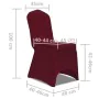 Set mit 6 passenden Stuhlhussen, Burgunderrot von vidaXL, Abdeckungen - Ref: Foro24-241200, Preis: 30,81 €, Rabatt: %