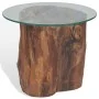 Teak and glass coffee table 50x40 cm by vidaXL, Coffee table - Ref: Foro24-245069, Price: 153,10 €, Discount: %
