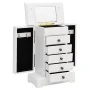 Schmuckkasten mit Spiegel aus MDF 25x13,5x34 cm von vidaXL, Schmuckständer - Ref: Foro24-245753, Preis: 59,67 €, Rabatt: %