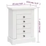 Schmuckkasten mit Spiegel aus MDF 25x13,5x34 cm von vidaXL, Schmuckständer - Ref: Foro24-245753, Preis: 59,67 €, Rabatt: %