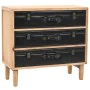 Solid fir wood chest of drawers 80x36x75 cm by vidaXL, Sideboards - Ref: Foro24-245778, Price: 179,98 €, Discount: %