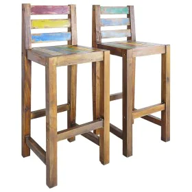 Küchenhocker 2 Einheiten recyceltes Massivholz von vidaXL, Küchenhocker - Ref: Foro24-245800, Preis: 161,78 €, Rabatt: %