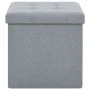 Taburetes almacenaje plegables 2 uds lino sintético gris claro by vidaXL, Folding stools and chairs - Ref: Foro24-247080, Pri...