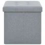 Taburetes almacenaje plegables 2 uds lino sintético gris claro by vidaXL, Folding stools and chairs - Ref: Foro24-247080, Pri...
