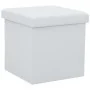 Folding storage stools 2 pcs white synthetic leather by vidaXL, Folding stools and chairs - Ref: Foro24-247084, Price: 40,96 ...