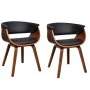 Dining chairs 2 units curved wood and artificial leather by vidaXL, dining chairs - Ref: Foro24-270546, Price: 318,50 €, Disc...