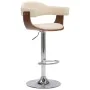 Kitchen stools 2 units, curved wood, synthetic cream leather by vidaXL, Kitchen stools - Ref: Foro24-283114, Price: 276,05 €,...