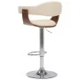 Kitchen stools 2 units, curved wood, synthetic cream leather by vidaXL, Kitchen stools - Ref: Foro24-283114, Price: 276,05 €,...