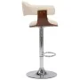 Küchenhocker 2 Stück gebogenes Holz Kunstleder Creme von vidaXL, Küchenhocker - Ref: Foro24-283114, Preis: 273,56 €, Rabatt: %