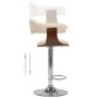 Küchenhocker 2 Stück gebogenes Holz Kunstleder Creme von vidaXL, Küchenhocker - Ref: Foro24-283114, Preis: 273,56 €, Rabatt: %