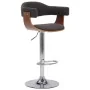 Küchenhocker 2 Einheiten aus gebogenem Holz und grauem Stoff von vidaXL, Küchenhocker - Ref: Foro24-283115, Preis: 246,74 €, ...