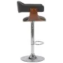 Taburetes de cocina 2 unidades madera curvada y tela gris de vidaXL, Taburetes de cocina - Ref: Foro24-283115, Precio: 246,74...
