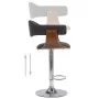 Küchenhocker 2 Einheiten aus gebogenem Holz und grauem Stoff von vidaXL, Küchenhocker - Ref: Foro24-283115, Preis: 246,74 €, ...