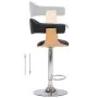Kitchen stools 2 pcs curved wood black synthetic leather by vidaXL, Kitchen stools - Ref: Foro24-283117, Price: 218,27 €, Dis...