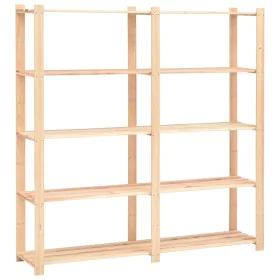 Estantería almacenaje 5 niveles madera pino maciza 500 kg by vidaXL, Industrial shelving - Ref: Foro24-286198, Price: 113,58 ...