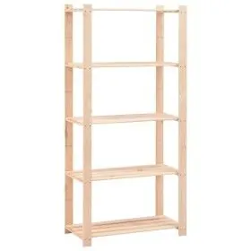 Estantería almacenaje 5 niveles madera pino maciza 250 kg de vidaXL, Estanterías industriales - Ref: Foro24-286199, Precio: 1...