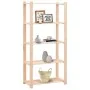Storage shelving 5 levels solid pine wood 250 kg by vidaXL, Industrial shelving - Ref: Foro24-286199, Price: 104,19 €, Discou...