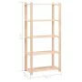 Storage shelving 5 levels solid pine wood 250 kg by vidaXL, Industrial shelving - Ref: Foro24-286199, Price: 104,19 €, Discou...