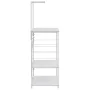 Mikrowellenschrank aus weißem Ingenieurholz 60x39,6x123 cm von vidaXL, Behälter für Küchenutensilien - Ref: Foro24-288240, Pr...