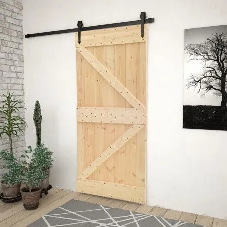 Puerta de madera maciza de pino 80x210 cm de vidaXL, Puertas - Ref: Foro24-289107, Precio: 160,01 €, Descuento: %