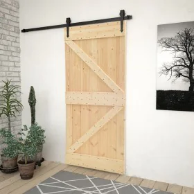 Tür aus massivem Kiefernholz, 90 x 210 cm von vidaXL, Türen - Ref: Foro24-289108, Preis: 137,88 €, Rabatt: %