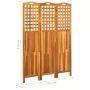 3-panel screen solid acacia wood 121x2x170 cm by vidaXL, Room dividers - Ref: Foro24-311878, Price: 112,06 €, Discount: %