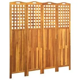 Paravent aus massivem Akazienholz mit 4 Paneelen 121x2x120 cm von vidaXL, Raumteiler - Ref: Foro24-311880, Preis: 158,93 €, R...